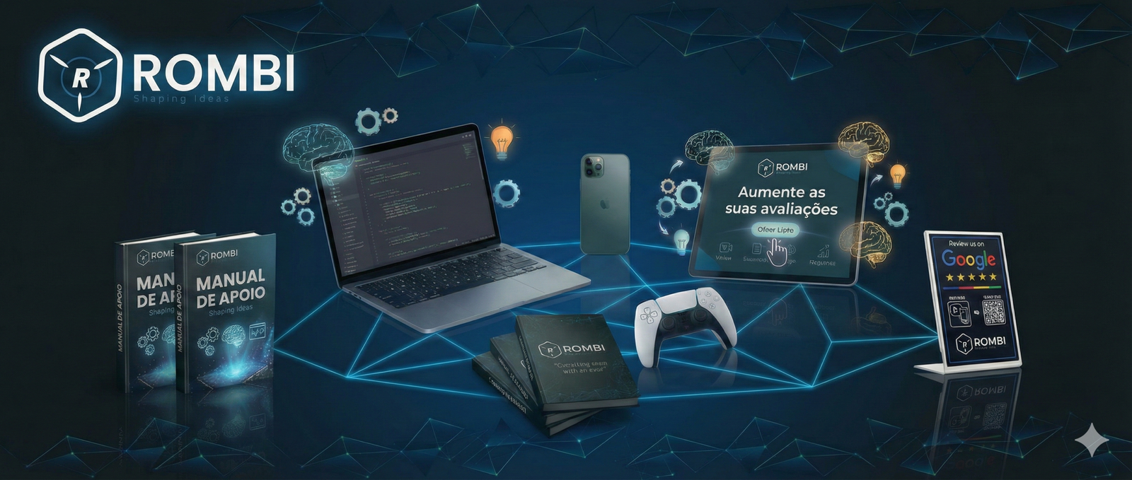 Sobre a ROMBI: Ecossistema de soluções digitais com Suporte de Avaliações Google e Manual de Apoio para empresas.